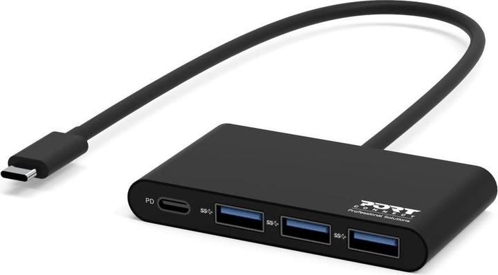 Actual product image Port Designs USB-C hub (USB-C, 3 Ports)