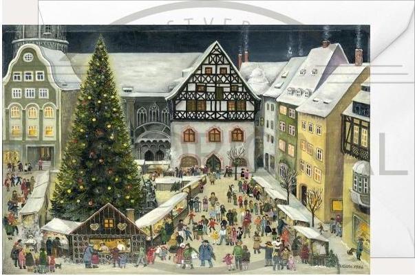Olewinski & Tochter 2937 - Weihnachtsklappkarte - Jena Weihnachtsmarkt
