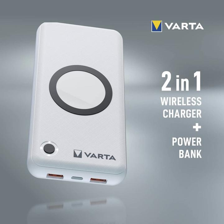 Productafbeelding Varta Draadloze Power Bank + Oplaadkabel (20000 mAh, 20 W, 74 Wh)
