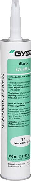 Produktbild Gyso Glastic 575 HM LC - Premium Scheibenkleber auf PU-Basis 310ml (Schwarz) (310 ml)