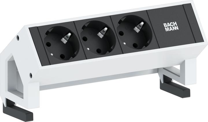 Bachmann DESK2 - 3xSchuko stekkerdoos (3 x, CEE 7/3, 0.20 m)