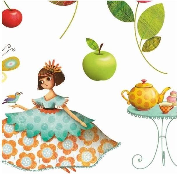 Actual product image Djeco Sticker Princess Tea Party