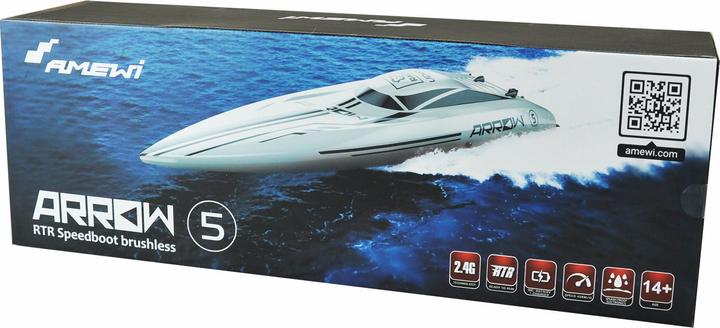 Actual product image Amewi Arrow 5 Mono Electric Brushless Racing Boat 3S RTR