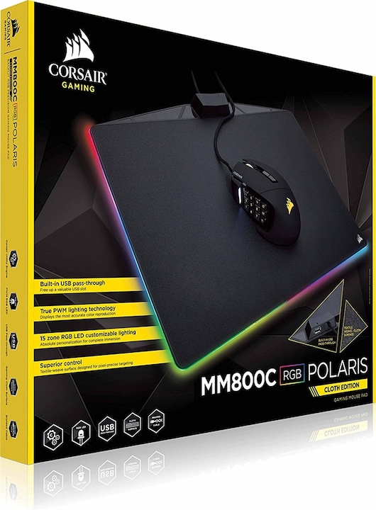 Actual product image Corsair MM800 Rgb Polaris Cloth (M)