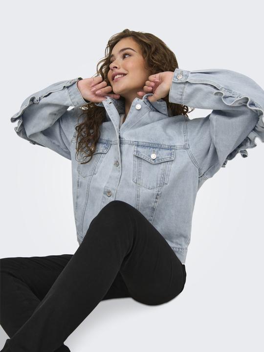 Actual product image Only Fly-away collar jacket denim jacket (XL)