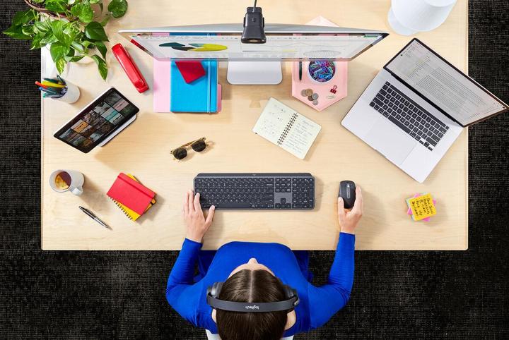 Image du produit Logitech MX Keys for Business Tastatur RF Wireless + Bluetooth UK International Graphit (Anglais-international, Sans fil)