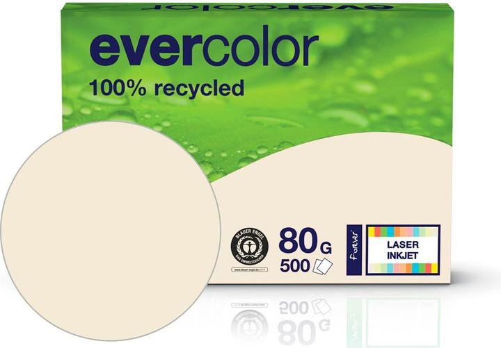 Actual product image Clairefontaine Recycled paper Evercolor chamois DIN A4 80 g/sqm 500 sheets (80 g/m², 500 x, A4)