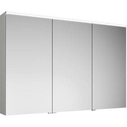 burgbad, Spiegelschrank, Eqio Spiegelschrank mit horizontaler LED-Beleuchtung, 3 Türen, mittlerer Anschlag rechts, 1