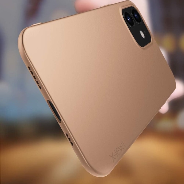 Produktbild X-Level iPhone 12 Mini - Guardian Backcase aus TPU, ultra dünn & flexibel, Kameraschutz, Gold (Apple iPhone 12 mini)