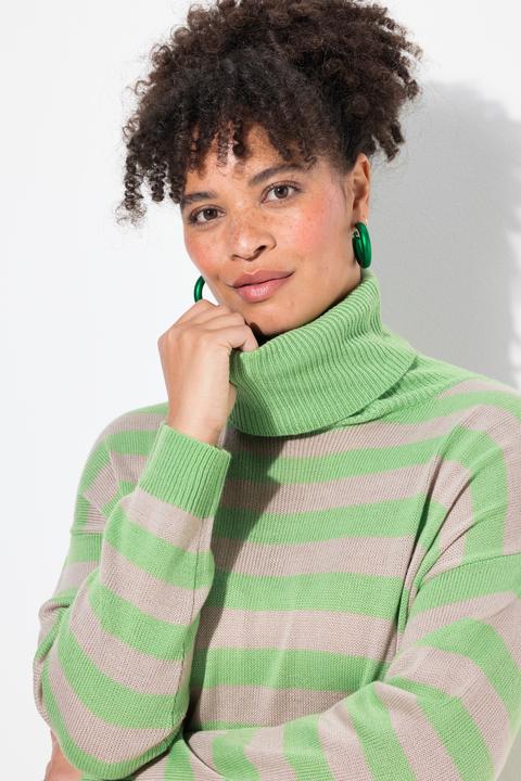 Produktbild Miamoda Long-Pullover, A-Linie, Ringel, Saumschlitz (46, 48)
