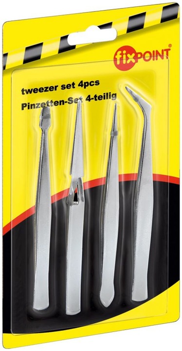 Produktbild FixPoint Pinzetten-Set 4-teilig