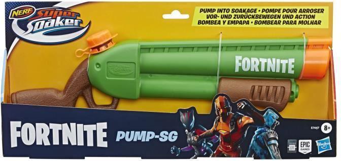 Actual product image Hasbro Nerf Super Soaker E7647FF21 Nerf Fortnite SG Water Blaster-Pump-Action