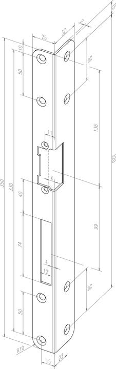 Image du produit effeff Gâches de sécurité pour gâche électrique (Plaque de frappe)