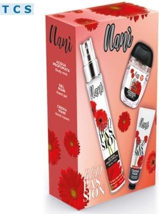 Produktbild Nani NANÍ RED PASSION Gift Set Scented Body Spray, Hand Gel & Hand Cream (Maniküre Set)