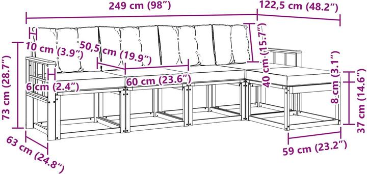Produktbild vidaXL Outdoor-Sofa