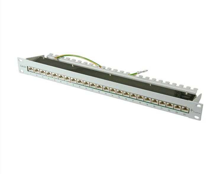 Produktbild Telegärtner MPP24-HS K Patch Panel Shield Cat6A Grey