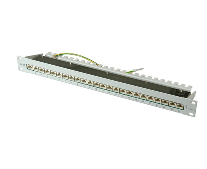 Produktbild Telegärtner MPP24-HS K Patch Panel Shield Cat6A Grey