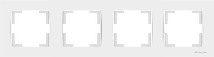 Produktbild Mutlusan Rita 4-fach Rahmen horizontal weiss für 4 Module