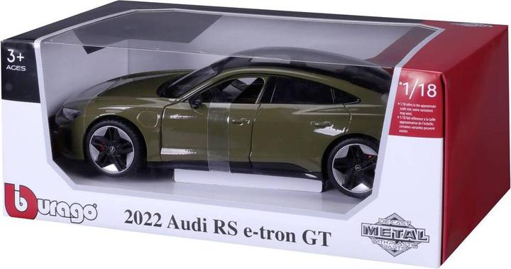 Actual product image Bburago Audi RS e-tron GT 2022, tactical green 1:18 model car
