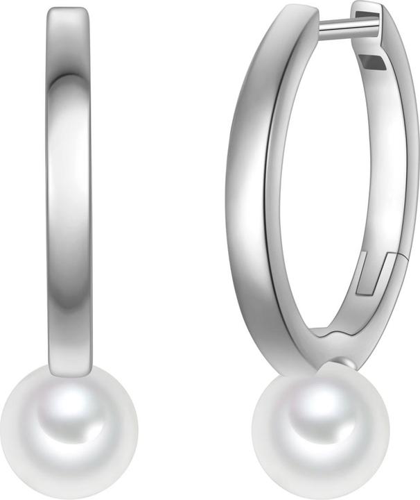 Immagine prodotto Rafaela Donata Creolen Sterling Silber Muschelkernperle weiss - 38609 (Argento)