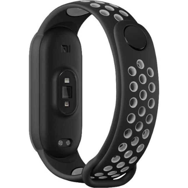 Thumbnail - Strap-it Sportarmband (Silikon, Mi Band 3), Uhrenarmband, Mehrfarbig, Schwarz, Grau