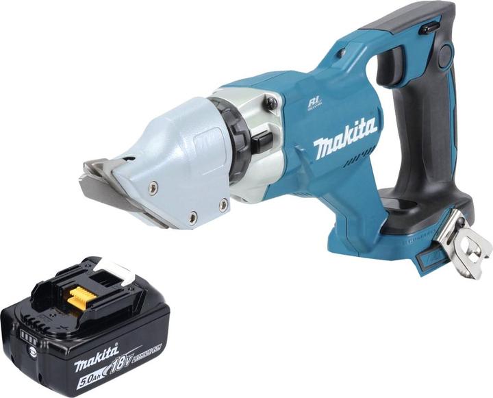 Produktbild Makita DJS 200 T1 Akku Blechschere 18 V 2,0 mm Brushless + 1x Akku 5,0 Ah - ohne Ladegerät