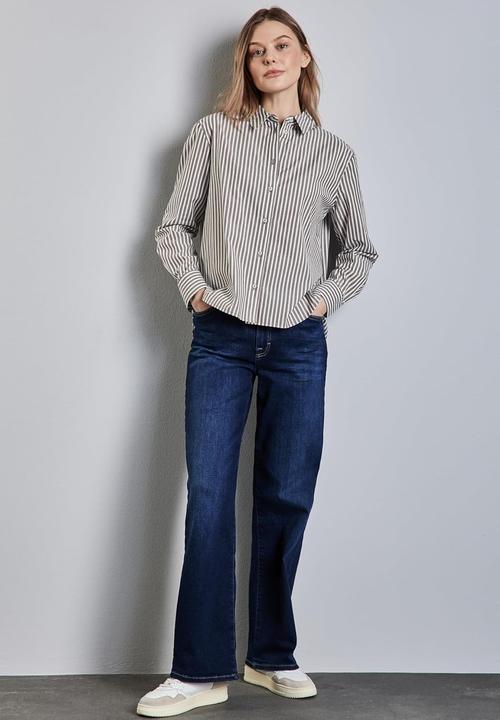 Immagine prodotto Street One Gestreepte hemdblouse, Muddy Brown, 44 (44)