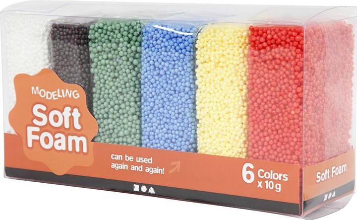 Actual product image Creativ Company Soft Foam Clay standard colours, 6x10gr.