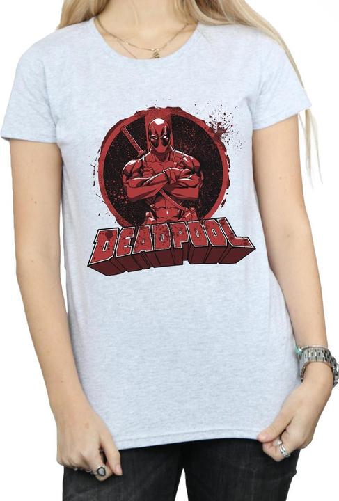 Actual product image Deadpool Womens/Ladies Arms Crossed Logo Cotton T-Shirt (S)