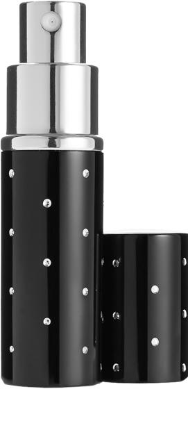 Produktbild Taschenzerstäuber, schwarz, mit silbernen Punkten, für 10 ml, Höhe: 9 cm (10 ml)