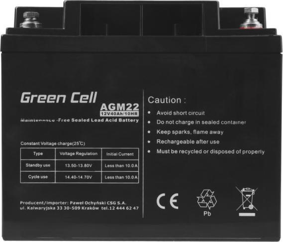 Image du produit GreenCell AGM22 (12 V, 40 Ah)