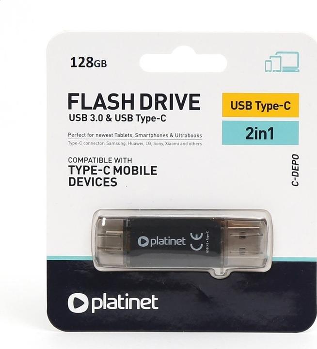 Produktbild Platinet Pendrive C-DEPO, 128 GB (PMFC128B) (128 GB, USB-C)