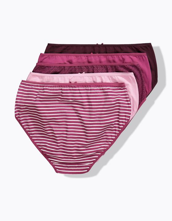 Actual product image Ulla Popken 5 Pack of Midi Briefs- Tile Print (50, 52)