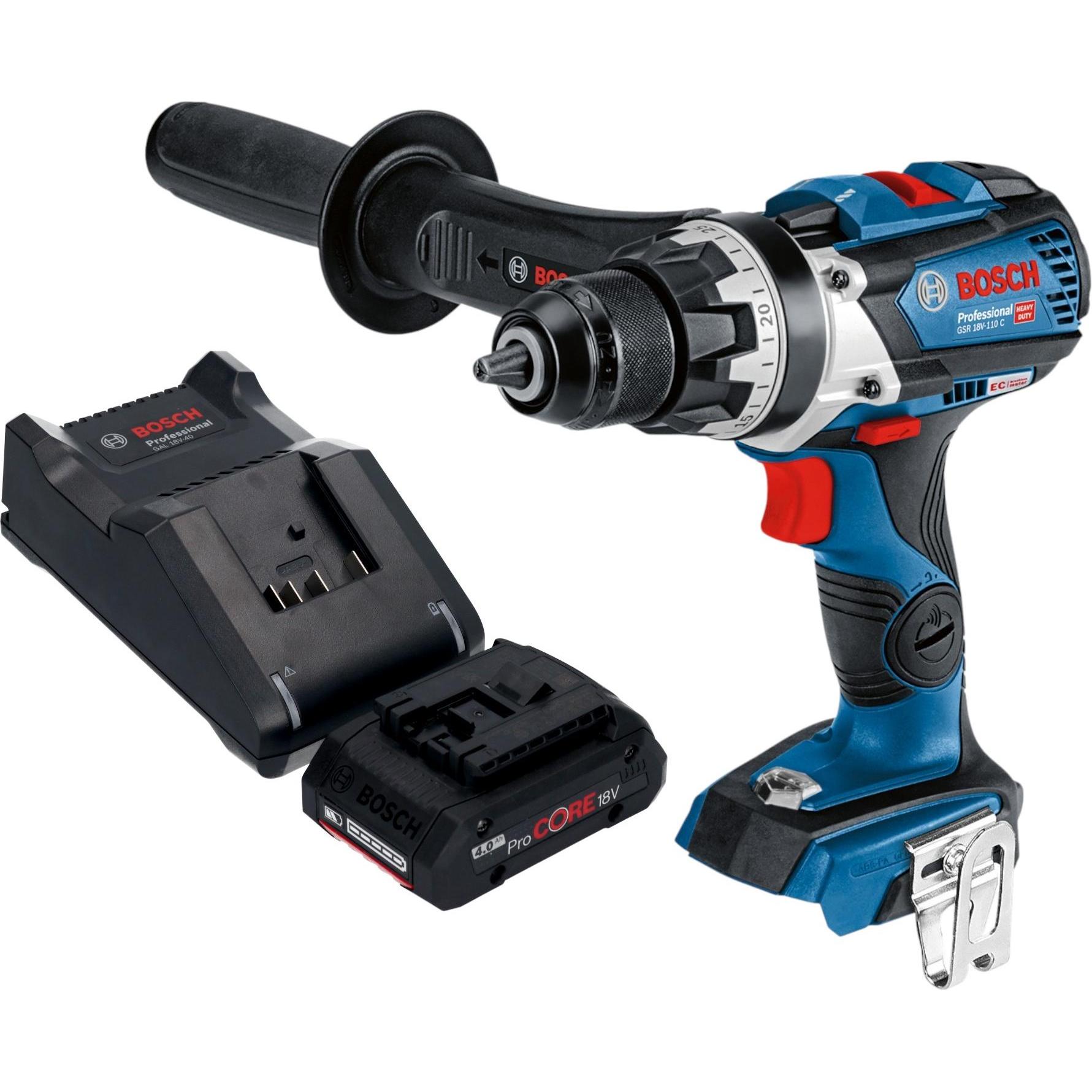 Bosch Professional, Bohrmaschine + Akkuschrauber, Bosch GSR 18V-110 C Professional Akku Bohrschrauber 18 V 110 Nm Brushl...