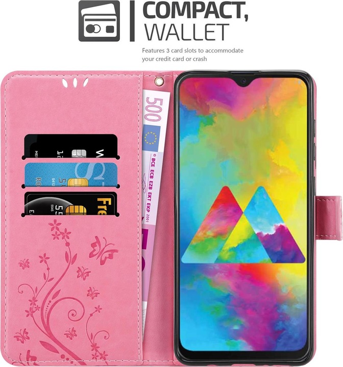 Actual product image Cadorabo Flower Book Cover (Samsung Galaxy M30s, Samsung Galaxy M21)