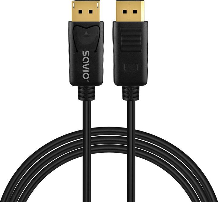 Actual product image Savio CL-205 DisplayPort-Kabel 2 m Schwarz (2 m)