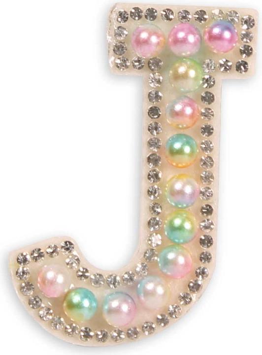Actual product image PhoneLook Stickers for mobile/tablet/computer 3D Pearls multi-coloured letter J
