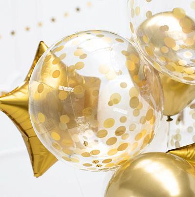 Produktbild Partydeco Sphärenballon - Erbse Gold 40cm (1 x)