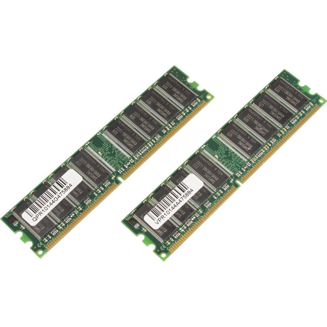 CoreParts DDR 2 GB: 2 1 GB (2 x 1GB), RAM Modellspezifisch, Grün