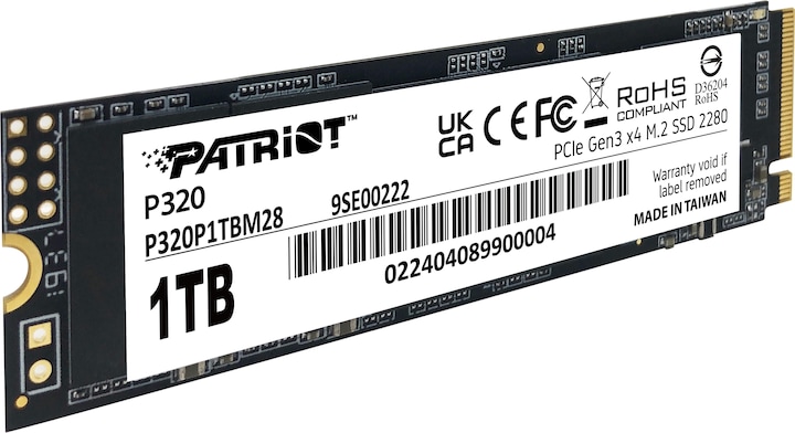 Patriot SSD Viper P320 M.2 PCI-Ex4 NVMe 1TB 3GB/s (1000 GB, M.2 2280)