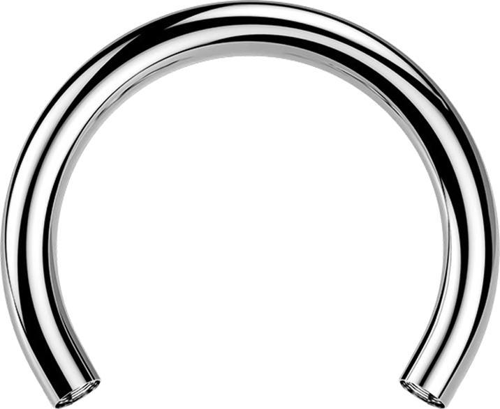 Produktbild Star Piercing Micro Circular-Stab silber mit 0.8 mm Innengewinde (ohne Messing, Titan G23)