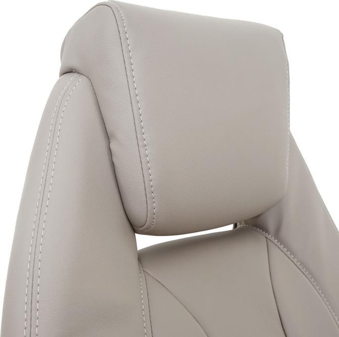 Image du produit Swisshandel24 Chaise de bureau, chaise de bureau fauteuil de direction, similicuir - taupe (48 - 58 cm)