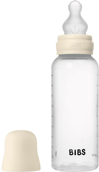 Productafbeelding Bibs Anti koliek fles Siliconen 270 ml Medium doorstroming Ivoor (270 ml)
