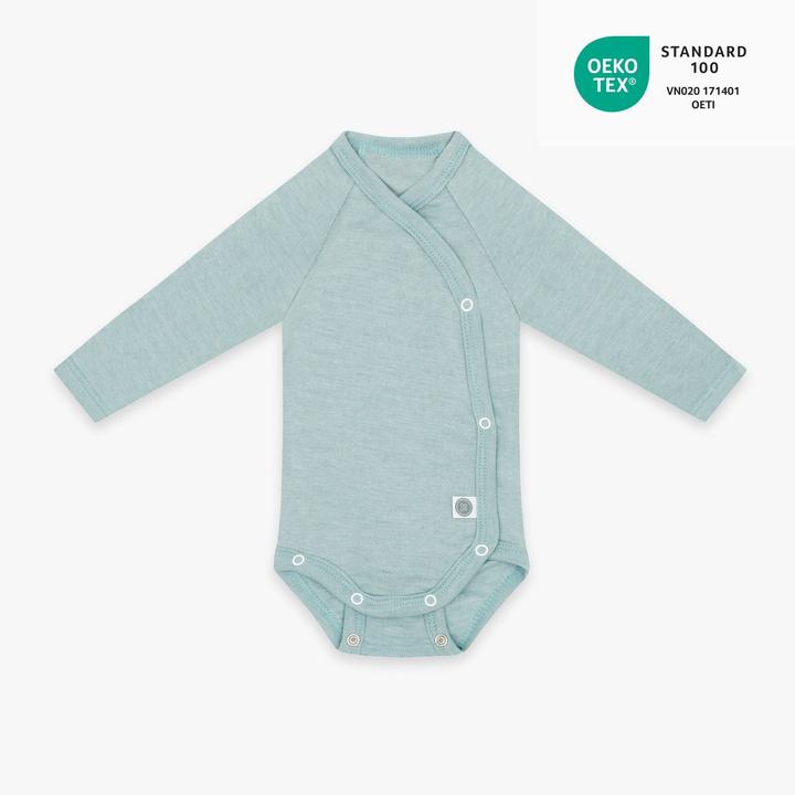 Emma & noah Wolle-Seide Langarm-Wickelbody