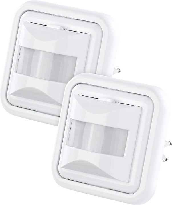 Image du produit Revolt Jeu de 2 interrupteurs automatiques de lumière avec détecteur de mouvement PIR (9 m)