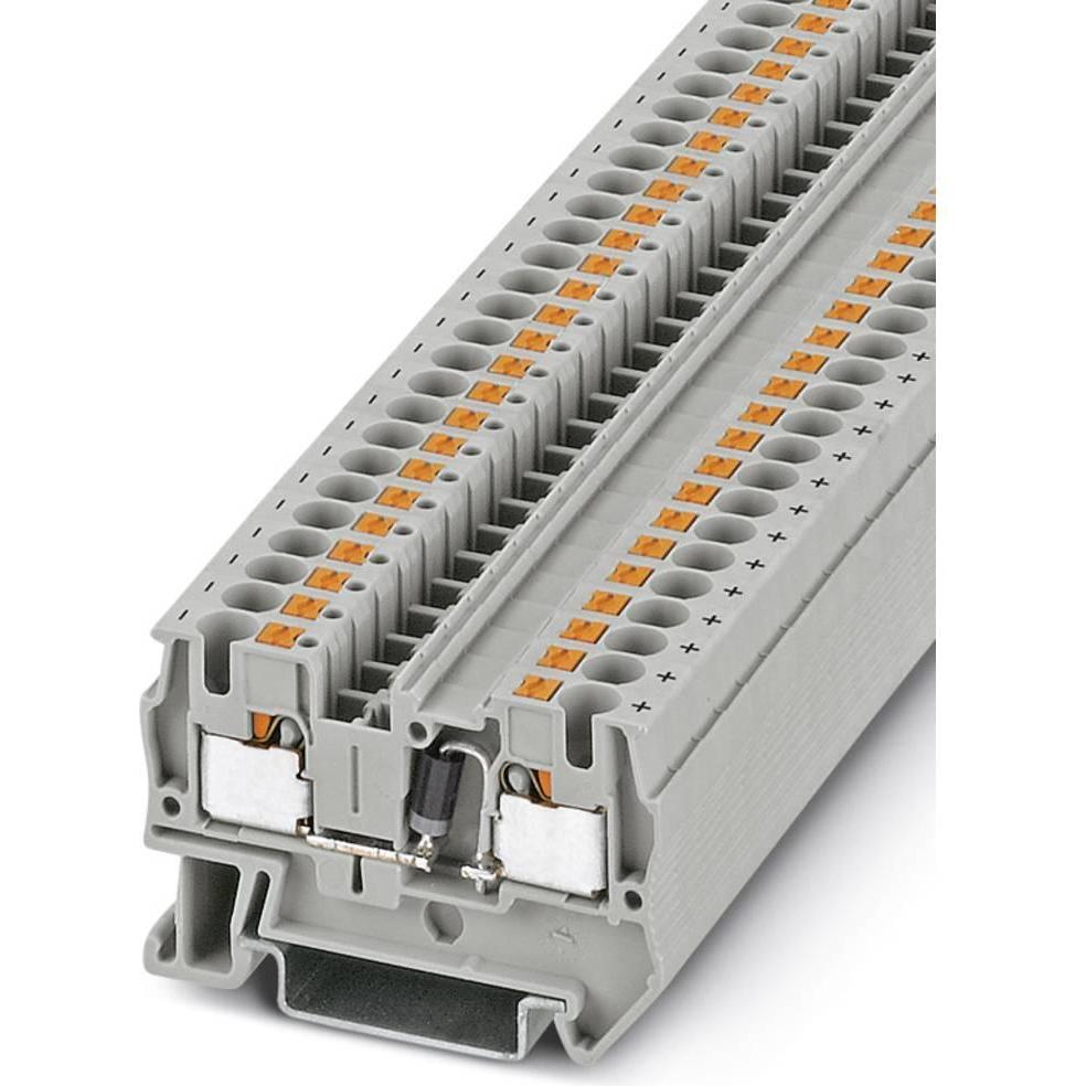 Phoenix Contact 4mm Feed through Terminal with Diode, Cavo + Spina elettrica, Grigio