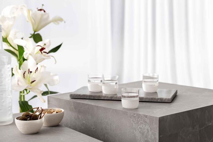 Produktbild Villeroy & Boch Schnapsglas, Set 4tlg Manufacture Rock blanc (0.80 dl, 4 x, Schnapsgläser + Shotgläser)