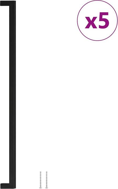Produktbild vidaXL Möbelgriffe 5 Stk. Schwarz 480 mm Edelstahl,Farbe