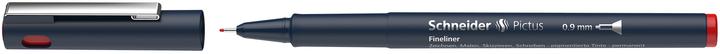 Produktbild Schneider Fineliner Pictus 0,9mm rot (Black, Rot, Silber, Tiefblau, 1x)