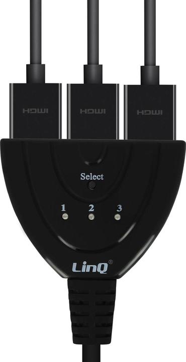 Produktbild LinQ Multiport Adapter /HUB HDMI männlich auf 3x HDMI-Ports, by – Schwarz (15 m, HDMI)